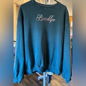 Urban Outfitters Brooklyn New York Blue Sweatshirt